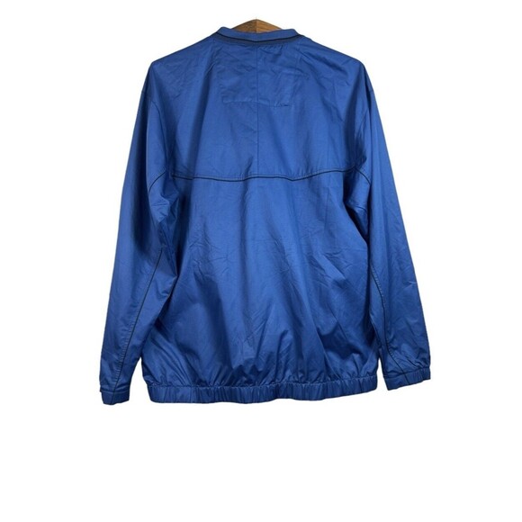 Nike Golf Y2K V Neck Long Sleeve Pullover Blue Front Pockets Windbreaker Men's L - Picture 2 of 10